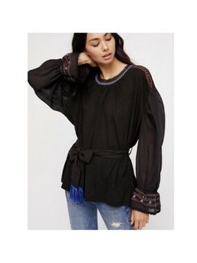 NWOT FREE PEOPLE On Holiday Belted Tunic Top M